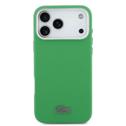 iPhone 17 Pro Max zöld Lacoste Iconic Petit Pique Metal Logo MagSafe tok