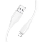 USB A - Lightning Szilikon Kábel Hoco 2,4A 1 m fehér