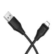 Lightning USB kábel Hoco 2,4A 1 m szilikon fekete