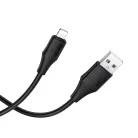 Lightning USB kábel Hoco 2,4A 1 m szilikon fekete