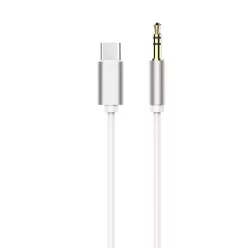 Type C férfi - Jack 3,5 mm férfi fehér kábel