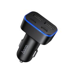   Autós töltő Hoco 2xUSB A + 2xUSB C PD QC3.0 42W Z63 fekete