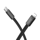 USB C - Lightning 1 m Hoco PD 30W X125 fekete kábel