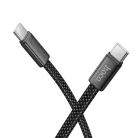 USB C - USB C Hoco 3A 60W 1 m X125 fekete Type-C kábel