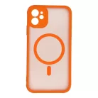 iPhone 11 teljesen matt mágneses tok narancssárga,