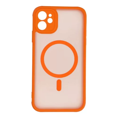 iPhone 11 teljesen matt mágneses tok narancssárga,
