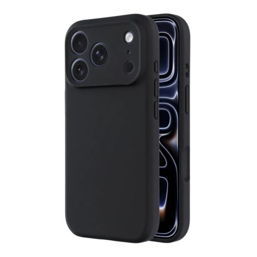 iPhone 15 Pro Max fekete Forcell F-Protect Premium gumis tok kompatibilis MagSafe-vel