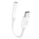 Dudao audio adapter fejhallgató adapter USB Type C-ről 3.5 mm-es mini jack csatlakozóra fehér (L16CPro white)