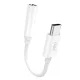 Dudao audio adapter fejhallgató adapter USB Type C-ről 3.5 mm-es mini jack csatlakozóra fehér (L16CPro white)