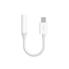 Dudao audio adapter fejhallgató adapter USB Type C-ről 3.5 mm-es mini jack csatlakozóra fehér (L16CPro white)
