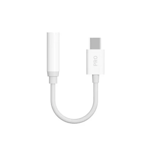 Dudao audio adapter fejhallgató adapter USB Type C-ről 3.5 mm-es mini jack csatlakozóra fehér (L16CPro white)