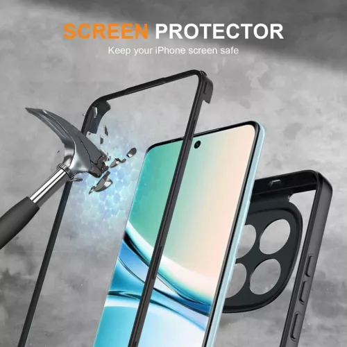 Xiaomi Redmi Note 15 5G Fekete Techsuit - ColorVerse 360 Series + Képernyővédő tok