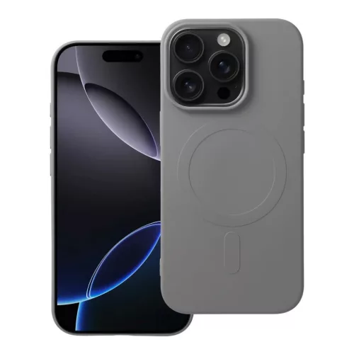 iPhone 16 Pro tok szilikon mágneses tok nagy kivágással titánszürke