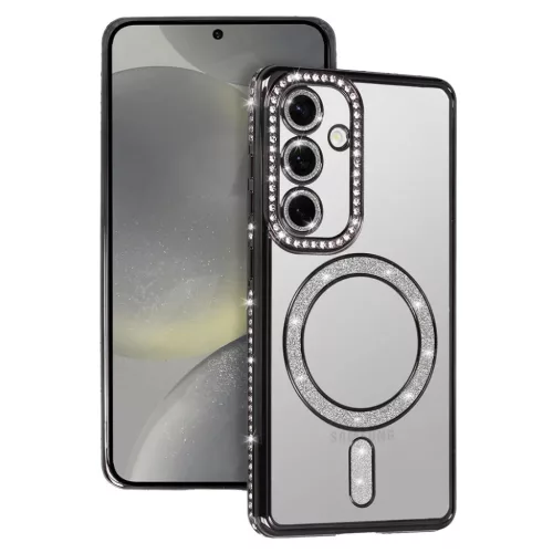 Bling Magsafe tok Samsung Galaxy S26 Ultra fekete