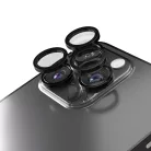 iPhone 15 Pro / 15 Pro Max kamera lencsevédő fekete üvegfólia