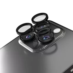   iPhone 15 Pro / 15 Pro Max kamera lencsevédő fekete üvegfólia