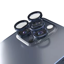   iPhone 15 Pro / 15 Pro Max kamera lencsevédő mélykék üvegfólia