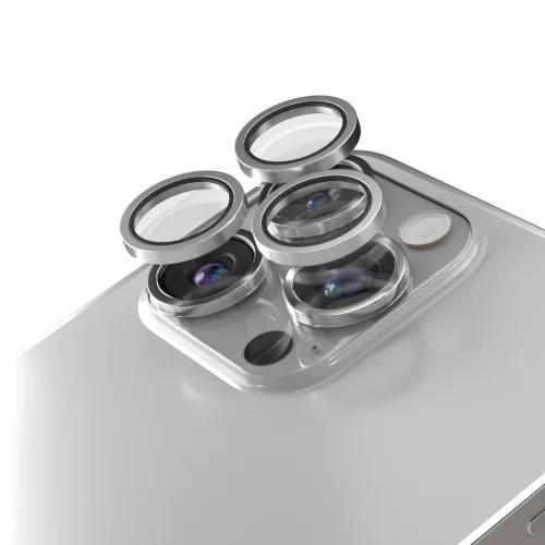 iPhone 15 Pro / 15 Pro Max kameravédő üvegfólia titánszürke