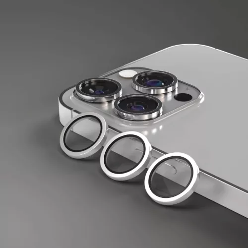 iPhone 15 Pro / 15 Pro Max kameravédő üvegfólia titánszürke