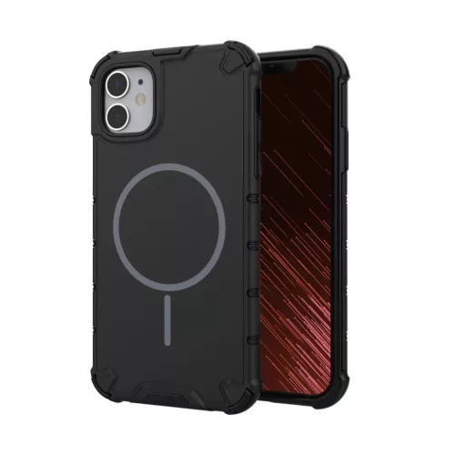 iPhone 11 Defender 2in1 Mag tok fekete tok