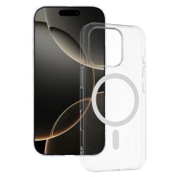 iPhone 17 Pro Max fehér Átlátszó Vékony MagSafe tok