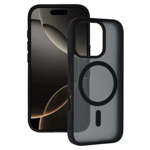 Iphone 16 Fekete Tel Protect Aura Matte Magsafe tok