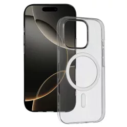 iPhone 16 Pro Szürke Transparent Slim Magsafe tok