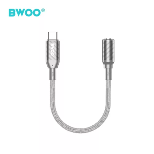 BWOO Adapter Type C 3,5MM Jack BZ65, szürke