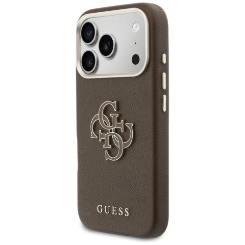 iPhone 17 Pro Max Guess FW Resin Logo barna tok