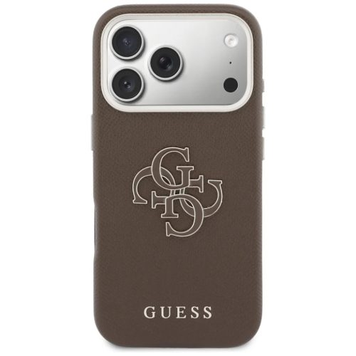 iPhone 17 Pro Max Guess FW Resin Logo barna tok