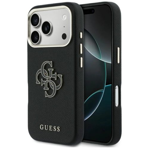 iPhone 17 Pro Max Guess FW Resin Logo tok fekete