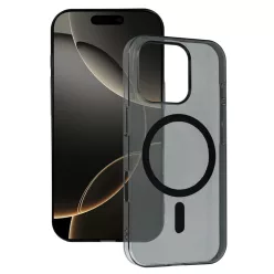 iPhone 16 Pro fekete Átlátszó Vékony Magsafe Tok