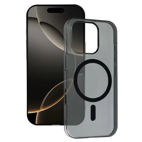 iPhone 16 Pro fekete Átlátszó Vékony Magsafe Tok