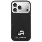 iPhone 17 Pro Max Karl Lagerfeld Karl & Choupette Head Pins Saffiano MagSafe fekete tok