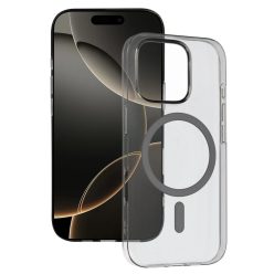 Átlátszó Slim Magsafe tok iPhone 14 grafit tok