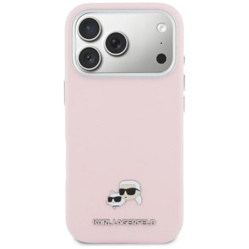 iPhone 17 Pro Max Karl Lagerfeld Karl & Choupette Fej Tűk Saffiano MagSafe pink tok