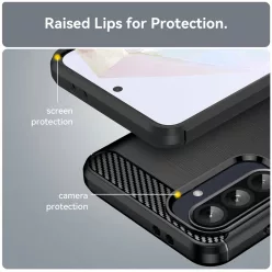 Samsung Galaxy S26 Ultra Kék Techsuit - Carbon Silicone tok