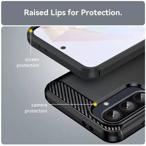 Samsung Galaxy S26 Ultra Kék Techsuit - Carbon Silicone tok