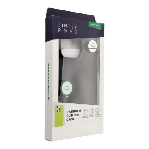 iPhone 15 Pro Max ROAR Rainbow Bumper tok fekete