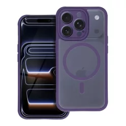 iPhone 15 Pro teljesen matt mágneses tok lila tok