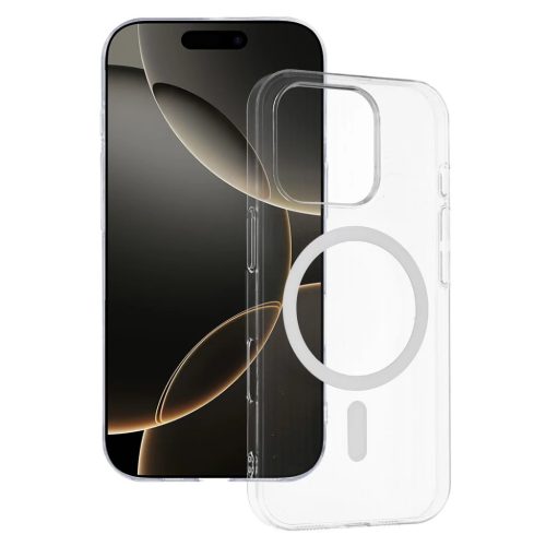 Átlátszó Slim Magsafe tok iPhone 14 fehér