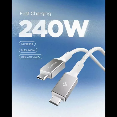 Spigen EB24015CC Essential Type-C kábel 240W 150cm Fehér