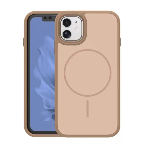 iPhone 11 keret vékony Mágneses tok barna