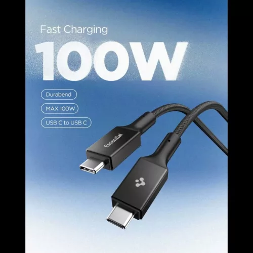 Spigen EB10015CC Essential Type-C kábel 100W 150cm fekete