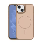 iPhone 15 6,1" vékony mágneses keret tok barna