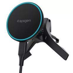   SPIGEN EV15MAQ ESSENTIAL MAGNETIKUS MAGSAFE AUTÓS TELEFONTARTÓ VEZETÉK NÉLKÜLI TÖLTŐ 15W Qi2 FEKETE