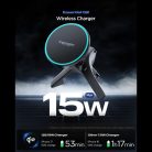 SPIGEN EV15MAQ ESSENTIAL MAGNETIKUS MAGSAFE AUTÓS TELEFONTARTÓ VEZETÉK NÉLKÜLI TÖLTŐ 15W Qi2 FEKETE