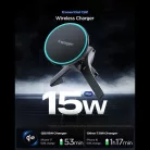 SPIGEN EV15MAQ ESSENTIAL MAGNETIKUS MAGSAFE AUTÓS TELEFONTARTÓ VEZETÉK NÉLKÜLI TÖLTŐ 15W Qi2 FEKETE