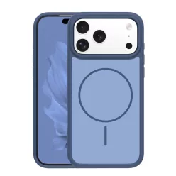 iPhone 17 Pro Max vékony keretes mágneses tok sötétkék