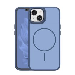   iPhone 14 6,1" vékony mágneses keretes tok sötétkék